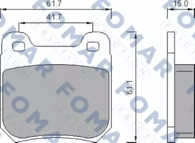 FOMAR FRICTION fo478781 -  Комплект тормозных колодок, дисковый тормоз